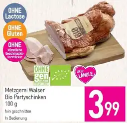 Sutterlüty Metzgerei Walser Bio Partyschinken Angebot