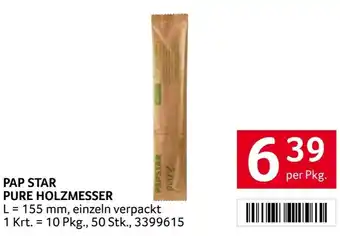 Transgourmet Papstar pure holzmesser Angebot