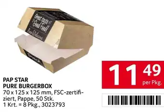 Transgourmet Pap star pure burgerbox Angebot