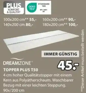 JYSK Topper plus t50 Angebot