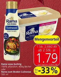 Spar Rama sooo buttrig oder Rama zum Braten Culinesse Angebot