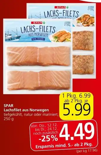 Spar SPAR Lachsfilet aus Norwegen Angebot