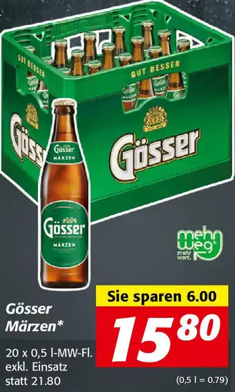 Nah&Frisch Gösser Märzen 20 x 0,5 l Angebot