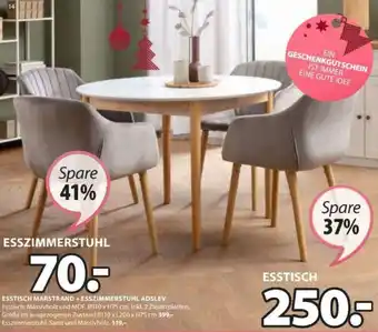 JYSK Esstisch Marstrand + Esszimmerstuhl Adslev Angebot