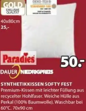 JYSK Synthetikkissen Softy Fest Angebot