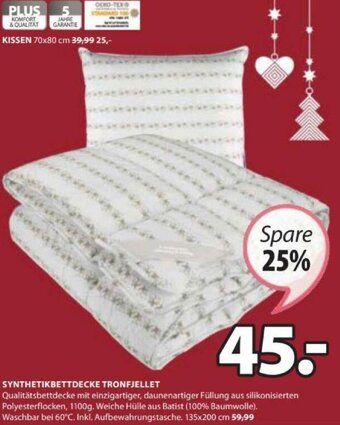 JYSK Synthetikbettdecke Tronfjellet Angebot
