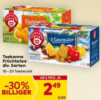 Billa Teekanne Früchtetee Angebot