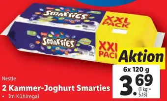 Lidl 2 Kammer-Joghurt Smarties Angebot