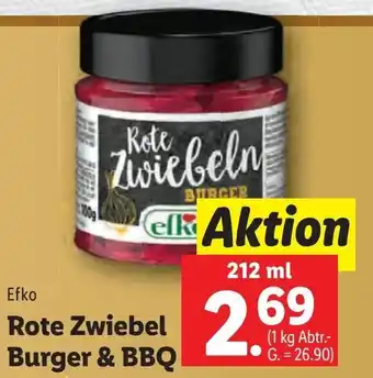 Lidl Efko Rote Zwiebel Burger & BBQ Angebot