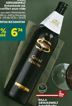 Billa Scheiblhofer Grand Reserve Angebot