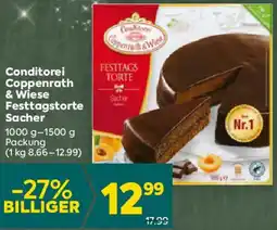 Billa Conditorei Coppenrath & Wiese Festtagstorte Sacher Angebot