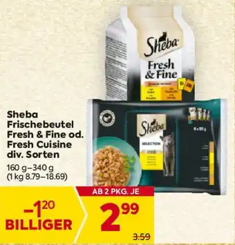 Billa Sheba Frischebeutel Fresh & Fine od. Fresh Cuisine Angebot