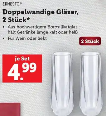 Lidl Doppelwandige Gläser, 2 Stück Angebot