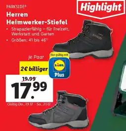 Lidl Herren Heimwerker-Stiefel Angebot