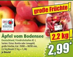 Norma Äpfel vom Bodensee Angebot