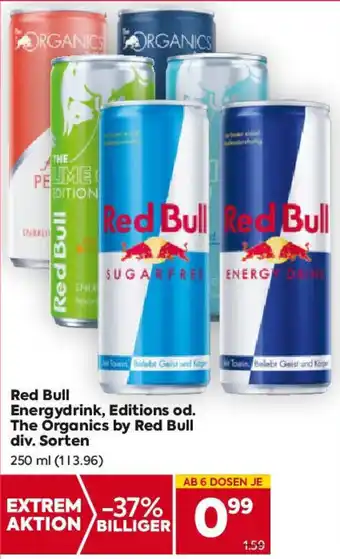 Billa Energydrink, Editions od. The Organics by Red Bull Angebot