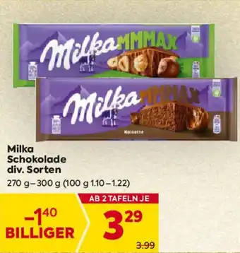 Billa Milka Schokolade Angebot