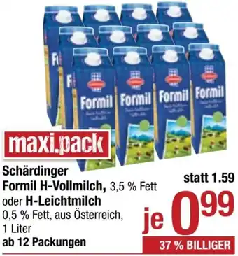 Maximarkt Schärdinger Formil H-Vollmilch, 3,5 % Fett oder H-Leichtmilch Angebot