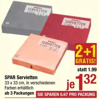 Maximarkt SPAR Servietten Angebot