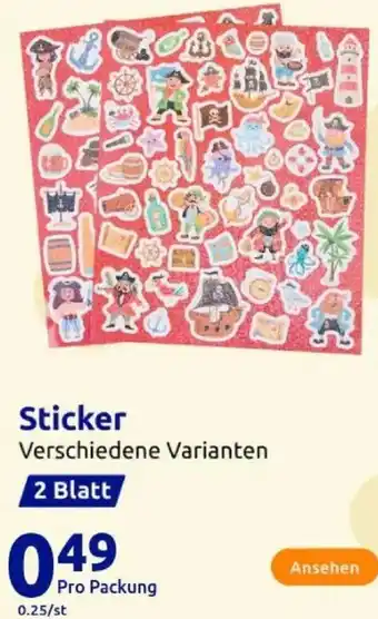 Action Sticker Angebot