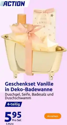 Action Geschenkset Vanille in Deko-Badewanne Angebot