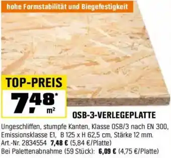 OBI Osb-3-verlegeplatte Angebot