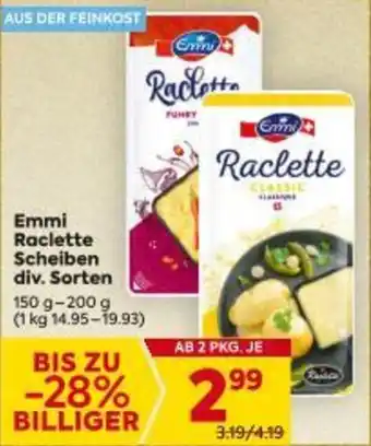 Billa Emmi Raclette Scheiben Angebot