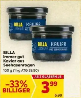 Billa BILLA immer gut Kaviar aus Seehasenrogen Angebot