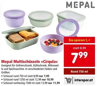 Interspar Mepal Multischüsseln Cirqula Angebot