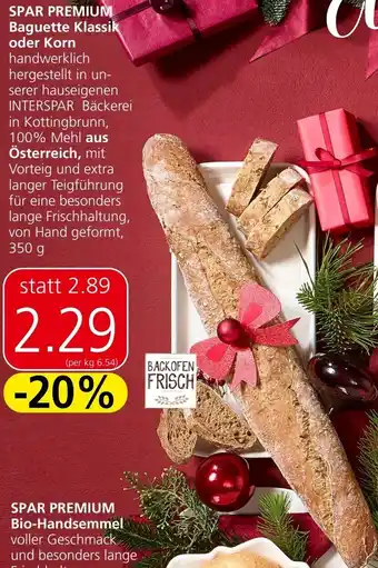 Spar SPAR PREMIUM Baguette Klassik oder Korn Angebot