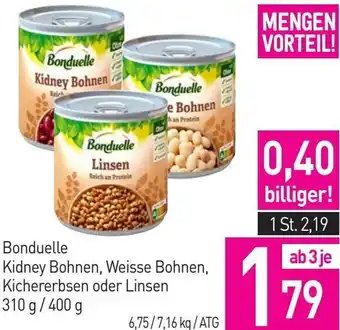 Sutterlüty Bonduelle Kidney Bohnen, Weisse Bohnen, Kichererbsen oder Linsen Angebot