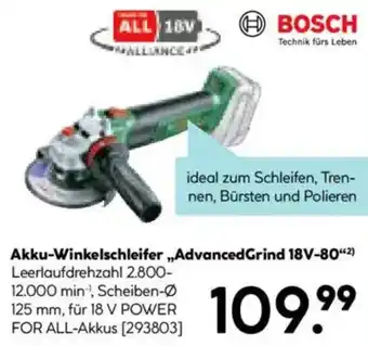 Hellweg Akku-Winkelschleifer „AdvancedGrind 18V-80 Angebot