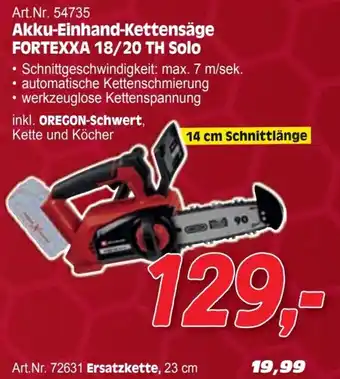 Zgonc Akku-Einhand-Kettensäge FORTEXXA 18/20 TH Solo Angebot