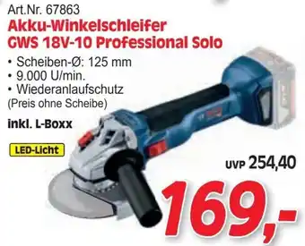 Zgonc Akku-Winkelschleifer GWS 18V-10 Professional Solo Angebot