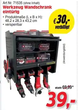 Zgonc Werkzeug Wandschrank eintürig Angebot