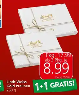 Spar Lindt Weiss Gold Pralinen Angebot