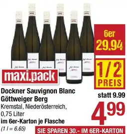 Maximarkt Dockner Sauvignon Blanc Göttweiger Berg Angebot