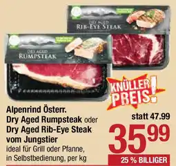 Maximarkt Alpenrind Österr. Dry Aged Rumpsteak oder Dry Aged Rib-Eye Steak vom Jungstier Angebot