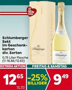 Billa Schlumberger Sekt im Geschenk- karton div. Sorten Angebot