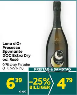 Billa Luna d'Or Prosecco Spumante DOC Extra Dry od. Rosé Angebot