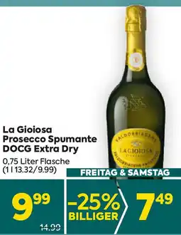 Billa La Gioiosa Prosecco Spumante DOCG Extra Dry Angebot