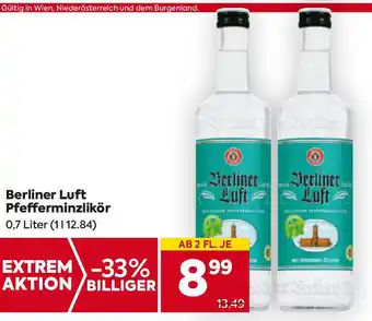 Billa Berliner Luft Pfefferminzlikör Angebot
