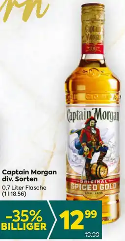 Billa Captain Morgan div. Sorten Angebot