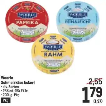 Metro Woerle Schmelzkäse Eckerl Angebot