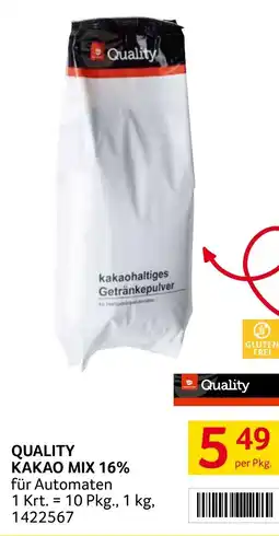 Transgourmet Quality kakao mix 16% Angebot