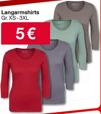 Woolworth Langarmshirts Angebot