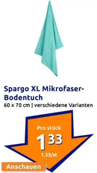 Action Spargo XL Mikrofaser- Bodentuch Angebot