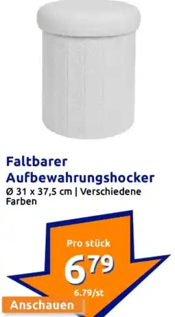 Action Faltbarer Aufbewahrungshocker Angebot
