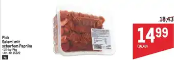 Metro Pick Salami mit scharfem Paprika Angebot