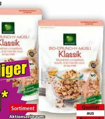 Norma Bio-Highlife Crunchy Müsli Angebot